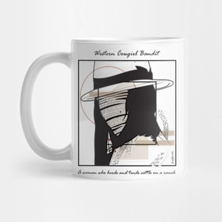 Western Cowgirl Bandit version 8 Mug